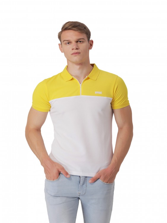 Yellow and white color t-shirt